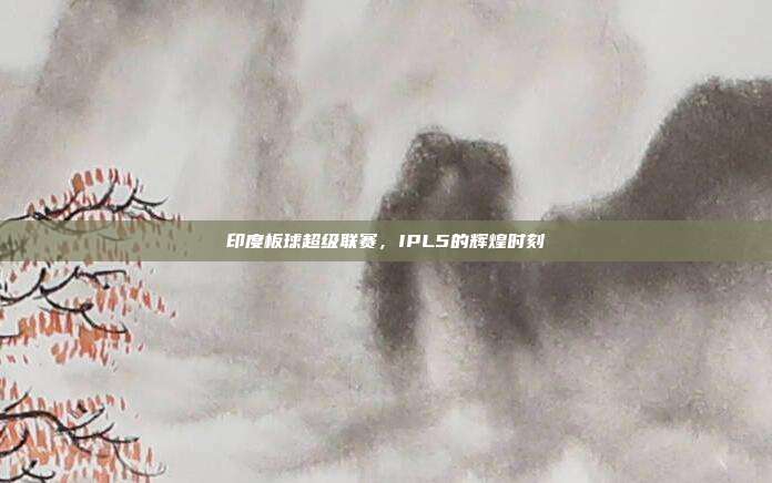 印度板球超级联赛,IPL5的辉煌时刻
