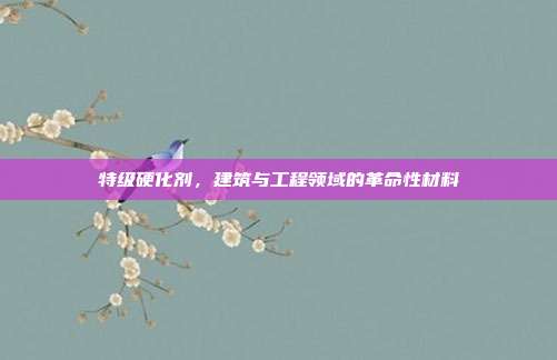 特级硬化剂,建筑与工程领域的革命性材料