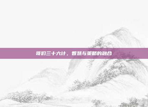 哥们三十六计,智慧与策略的融合