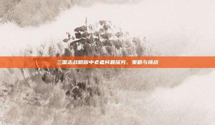 三国志战略版中老者问题探究,策略与挑战