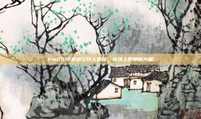 Fm2012英格兰妖人揭秘,球场上的神秘力量
