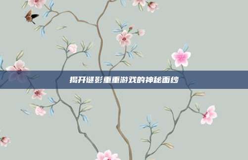 揭开谜影重重游戏的神秘面纱