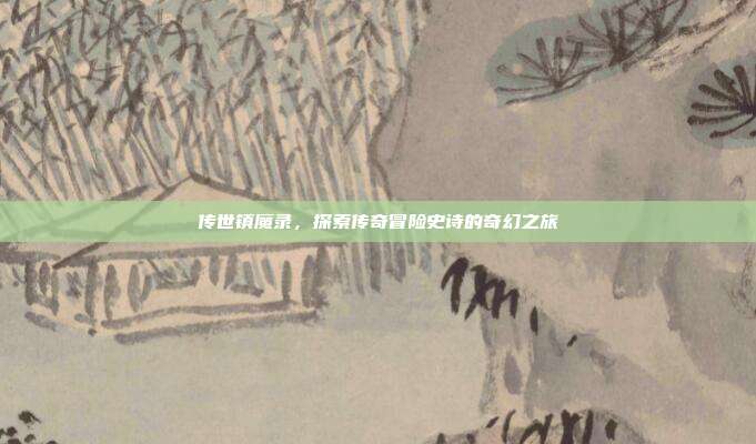 传世镇魔录,探索传奇冒险史诗的奇幻之旅
