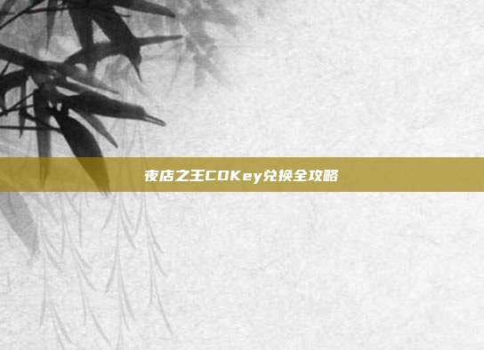 夜店之王CDKey兑换全攻略