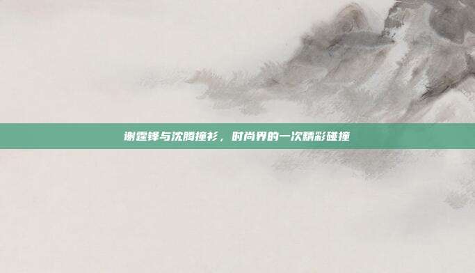 谢霆锋与沈腾撞衫,时尚界的一次精彩碰撞