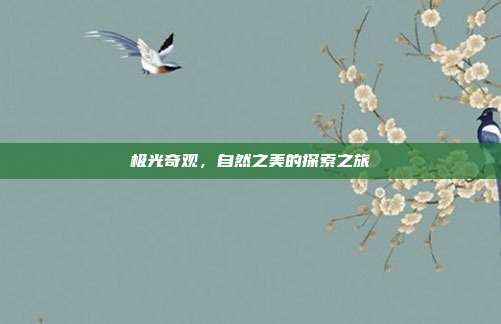 极光奇观,自然之美的探索之旅