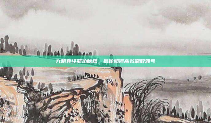 九阴真经邪功秘籍,揭秘如何高效刷取邪气