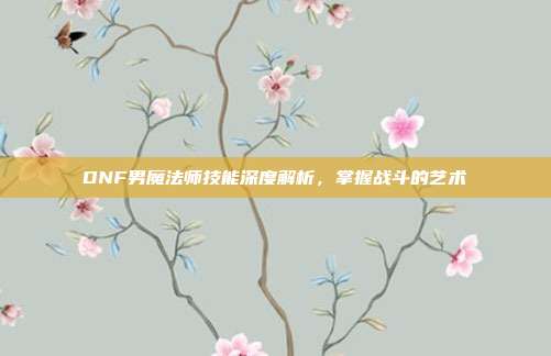 DNF男魔法师技能深度解析,掌握战斗的艺术