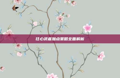 狂心武者加点策略全面解析