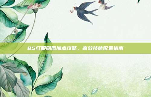 85红眼刷图加点攻略,高效技能配置指南