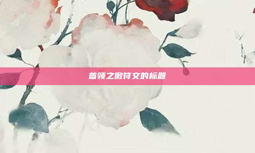 首领之傲符文的标题