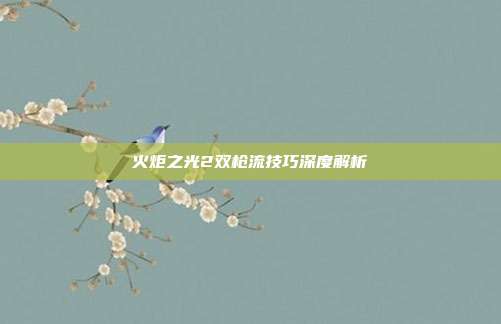 火炬之光2双枪流技巧深度解析