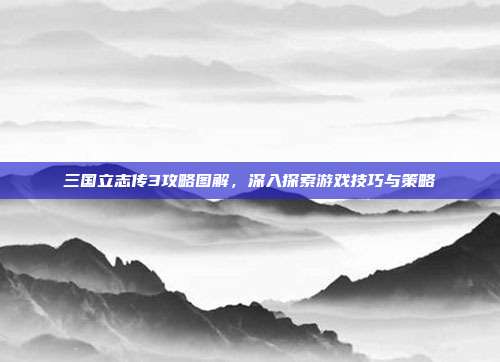三国立志传3攻略图解,深入探索游戏技巧与策略