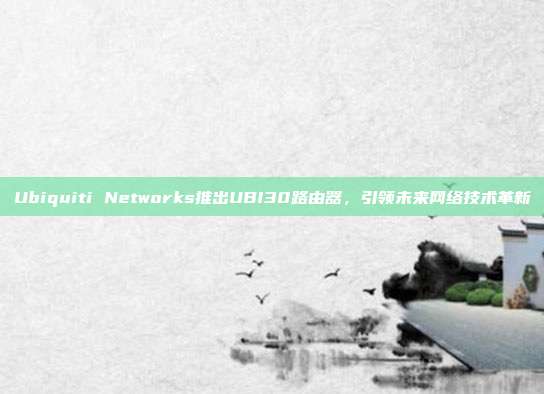 Ubiquiti Networks推出UBI30路由器,引领未来网络技术革新