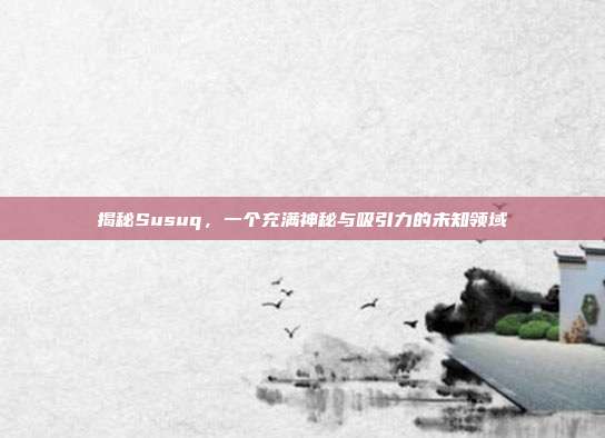 揭秘Susuq,一个充满神秘与吸引力的未知领域