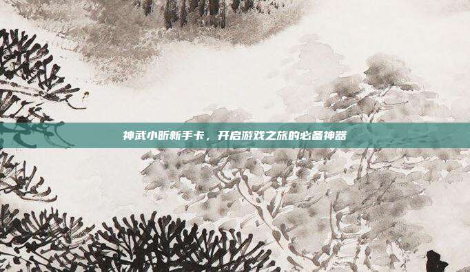 神武小昕新手卡,开启游戏之旅的必备神器