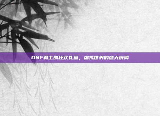 DNF勇士的狂欢礼盒,虚拟世界的盛大庆典