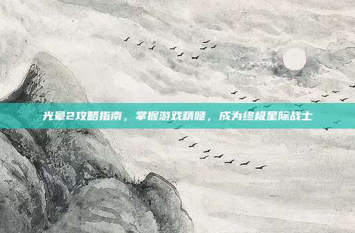 光晕2攻略指南,掌握游戏精髓,成为终极星际战士