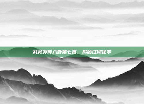武林外传八卦第七幕,揭秘江湖秘辛
