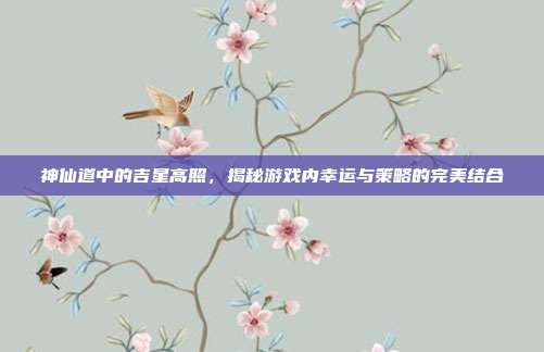 神仙道中的吉星高照,揭秘游戏内幸运与策略的完美结合