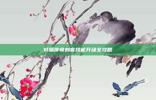 轩辕传奇刺客技能升级全攻略