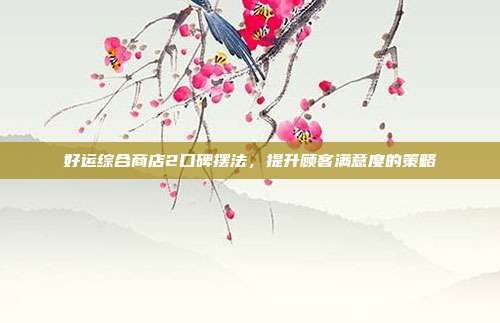 好运综合商店2口碑摆法,提升顾客满意度的策略