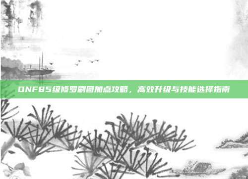DNF85级修罗刷图加点攻略,高效升级与技能选择指南