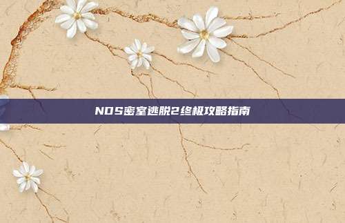NDS密室逃脱2终极攻略指南