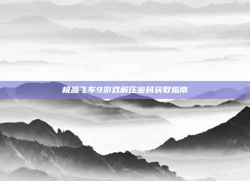 极品飞车9游戏解压密码获取指南