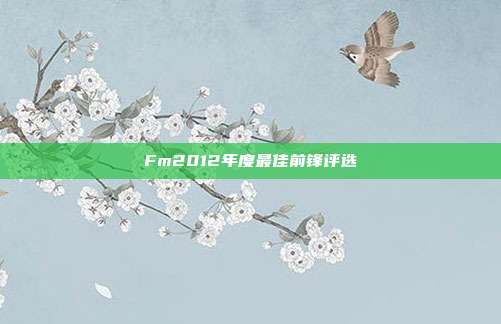 Fm2012年度最佳前锋评选