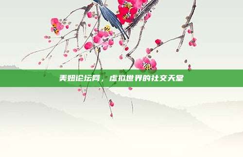 美妞论坛网,虚拟世界的社交天堂
