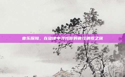 音乐探险,在旋律中寻找你的疯狂猜歌之旅