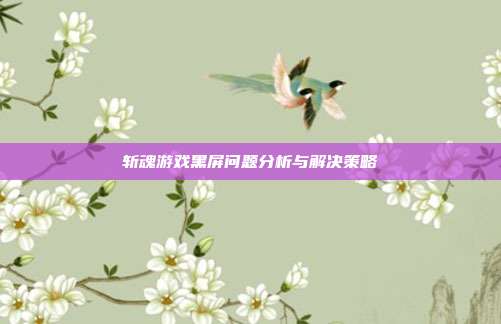 斩魂游戏黑屏问题分析与解决策略
