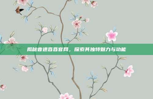 揭秘音速昏昏官网,探索其独特魅力与功能