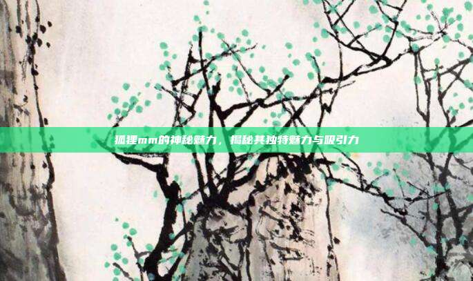 狐狸mm的神秘魅力,揭秘其独特魅力与吸引力