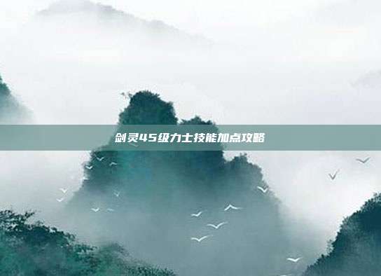 剑灵45级力士技能加点攻略