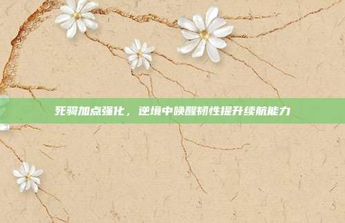 死骑加点强化,逆境中唤醒韧性提升续航能力