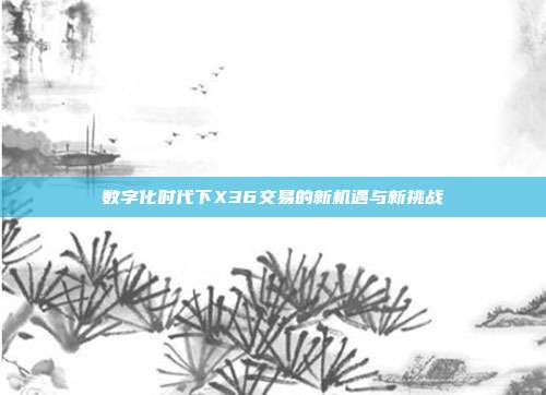 数字化时代下X36交易的新机遇与新挑战