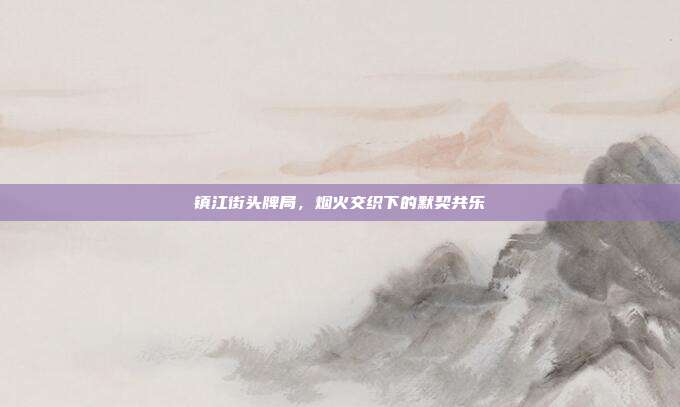 镇江街头牌局,烟火交织下的默契共乐