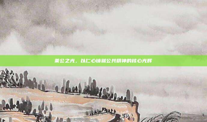 莱公之光,以仁心铸就公共精神的核心光辉