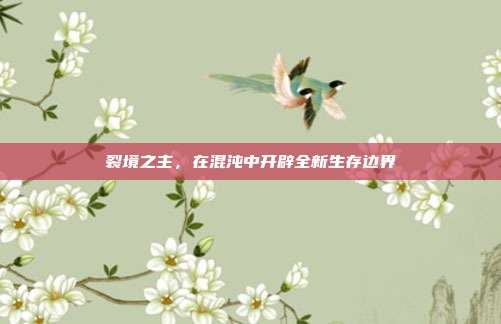 裂境之主,在混沌中开辟全新生存边界