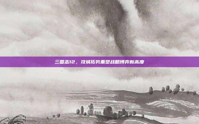 三国志12,攻城拓势重塑战略博弈新高度