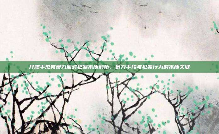 开膛手杰克暴力应对犯罪本质剖析,暴力手段与犯罪行为的本质关联