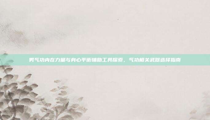 男气功内在力量与身心平衡辅助工具探索,气功相关武器选择指南