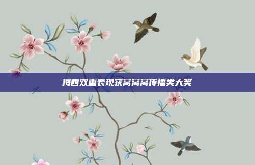 梅西双重表现获窝窝窝传播类大奖