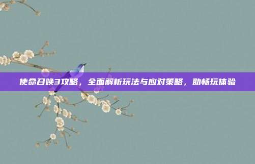 使命召唤3攻略,全面解析玩法与应对策略,助畅玩体验