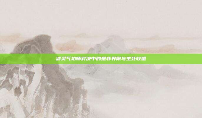 剑灵气功师对决中的是非界限与生死较量