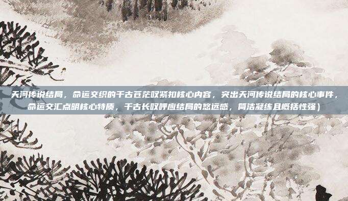 天河传说结局,命运交织的千古苍茫叹紧扣核心内容,突出天河传说结局的核心事件,命运交汇点明核心特质,千古长叹呼应结局的悠远感,简洁凝练且概括性强)