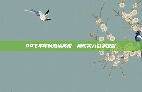 QQ飞车车队激情亮相,展现实力引领征程