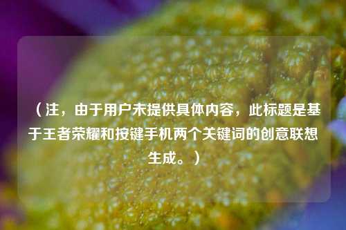（注，由于用户未提供具体内容，此标题是基于王者荣耀和按键手机两个关键词的创意联想生成。）